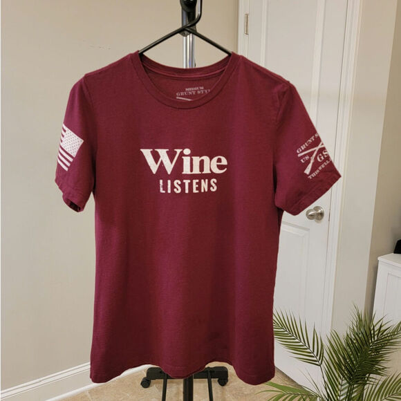 Grunt Style Wine Listens Tee - Picture 1 of 2